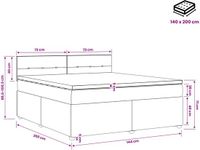 vidaXL Boxspringbed met matras, crème kleur, 140 x 200 cm, gestoffeerd