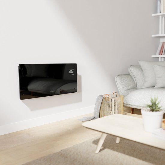 Hombli Elektrische Kachel - Convectorkachel - Elektrische Radiator - Heater - Smart App - 25m2 - 2000W - Zwart Glas