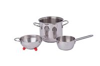 BARAZZONI De PICCININI Kookgerei Set, RVS 18/10, Versie Voeten Rood