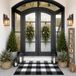 Buffalo Plaid Outdoor Tapijt, 60 x 91 cm Geruite Voordeurmat, Antislip Absorberend Entryway Tapijt Deurmat Binnendeur, Wasbare Outdoor Tapijten voor Gelaagde Deurmatten Veranda/Voorveranda/Boerderij
