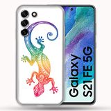 Beschermhoes Samsung Galaxy S21 FE / S21FE Animal Salamander Color Beschermhoes