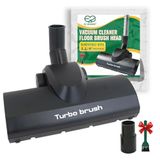 EZ SPARES Universele Stofzuiger Turbo Vloer Borstelkop 1 1/4 "32mm Turbo Borstel met Langere Wisser Hardhouten Vloeren Grote Wiel Past Meest Vacuüm Merken