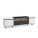 Skraut Home TV-kast | televisie | woonkamermeubel | opslag | 200 x 57 x 35 cm | voor tv's tot 80 inch | elektrische open haard | industrieel design | moderne stijl | zwart en wit