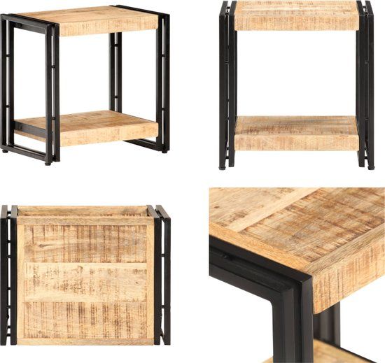 vidaXL Bijzettafel 40x30x40 cm ruw mangohout