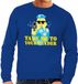 Shoppartners Bv Fout Paas sweater blauw take me to your leader pour hommes - Pull de Pâques M