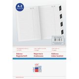 rido/idé 7048040 Adres-registerschrift (voor zakagenda, uni-planner, 104 x 153 mm, kartonnen envelop)