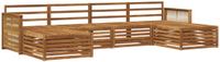 vidaXL - Bank loungeset - 4 zitplekken - Massief Acacia Hout - Naturel