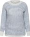 KAFFE Curve KAFFE Vrouwentrui Curve Eliona Lange Mouw Katoen Effen Casual Lichtgrijs M