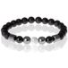 Memphis Accessories Heren kralen armband Lucky Stone Howliet Wit/Zwart