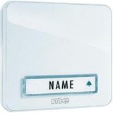m-e modern-electronics KTA-1 W Belplaat Met naambord 1-voudig Wit