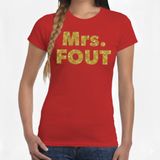 Bellatio Decorations Mrs. Fout T-shirt Rood Dames XXL