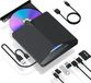 TradeBit Graveur CD/DVD externe - Hub USB 3.0 7-en-1 - Lecteur de cartes SD/TF