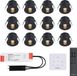 HOFTRONIC Betty LED Mini Inbouwspots Set van 12 met Trafo en Muurdimmer - Zwart