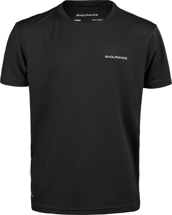 ENDURANCE T-Shirt Vernon Zwart Kinderen Maat 164 - Unisex - Herfst/Winter 2024