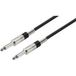 Monacor 0060410 Câble de connexion audio Jack [1x Jack mâle 6,3 mm (mono) - 1x Jack mâle 6,3 mm (mono)] 1 m Noir