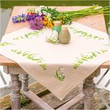 Vervaco Tafelkleed Kit Lilly of the Valley 72 x 72 cm