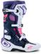 Alpinestars Tech 10 Bottes de motocross – Blanc / Violet / Bleu marine / Rose fluo – EU 43 / US 9