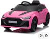 Vrooomy Audi RS6 GT Elektrische Kinderauto 12V 1 tot 6 jaar - Limited Edition Accuvoertuig met Afstandsbediening, EVA wielen & 3-puntsgordel - Kindervoertuig met Werkende Deuren & MP3-speler - Roze