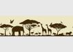 Safari AWB 8266 Zelfklevende rand, keuken, woonkamer, muursticker, meerkleurig, 500 x 13,8 cm