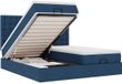 vidaXL Lit plateforme avec matelas 160x200cm Tissu Bleu