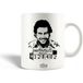 Étui à tasses en céramique Pablo Escobar poster noir blanc