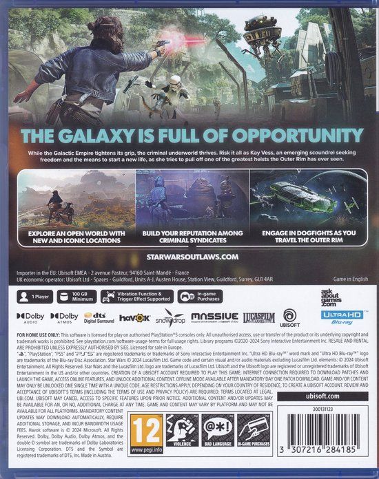 Ubisoft Star Wars Outlaws PS5