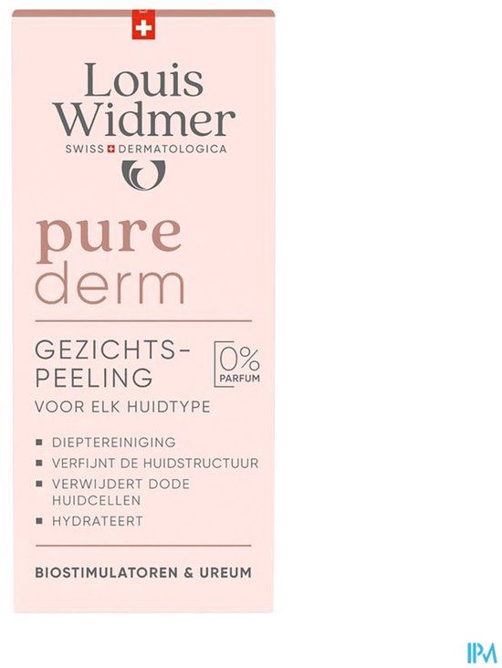 Louis Widmer Purederm Gezichtspeeling Zonder Parfum 50ml