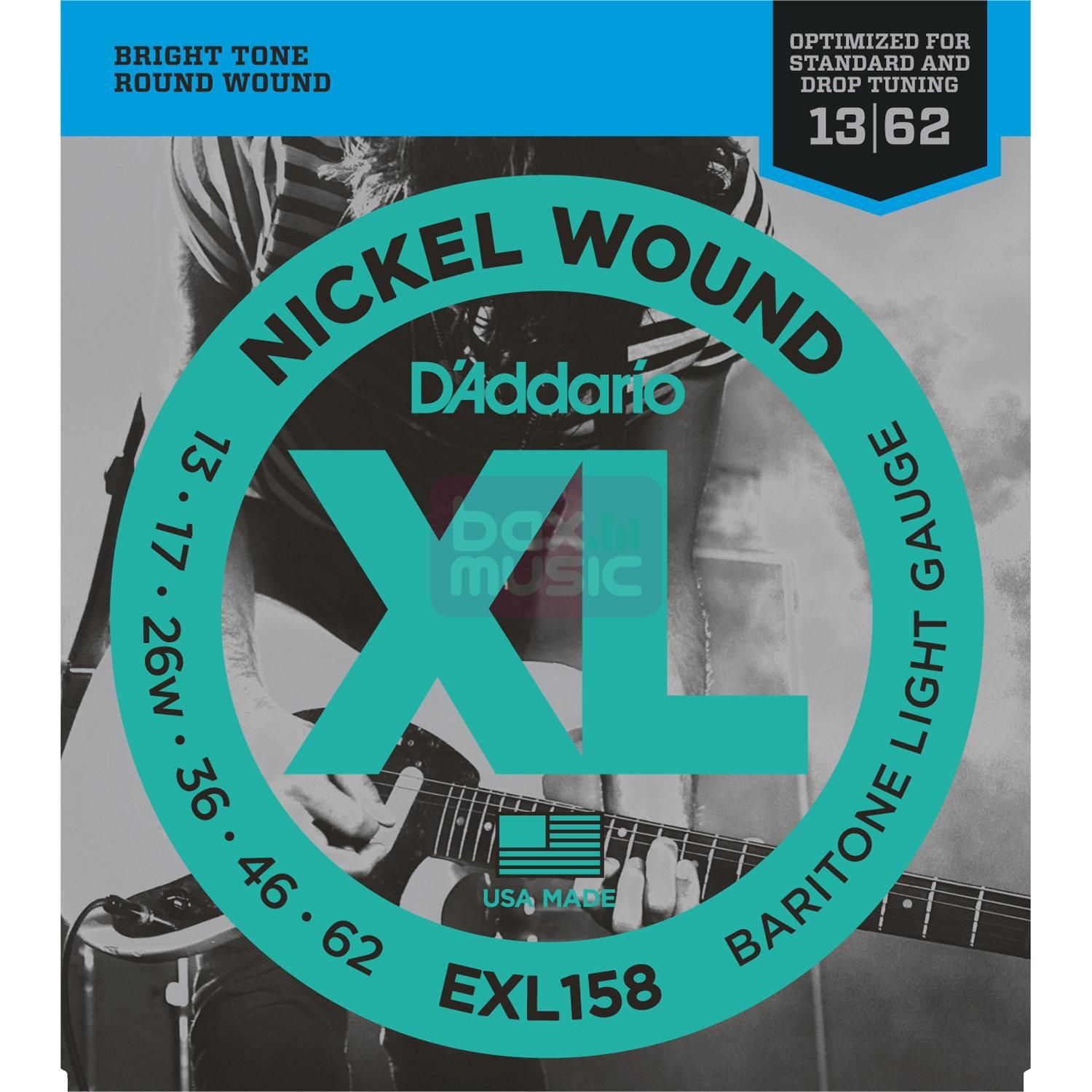 D'Addario EXL158 snarenset voor elektrische bariton gitaar