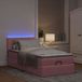Prolenta Maison Exclusive - Ottomaans bedframe met matras, roze, 90x200 cm, fluweel
