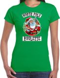 Bellatio Decorations Northpole Kerstshirt / Kerst t-shirt Northpole roulette groen voor dames - Kerstkleding / Christmas outfit L