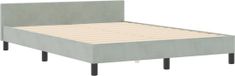 vidaXL Boxspringbed met hoofdeinde, lichtgrijs, 160 x 200 cm, fluweel