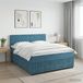 Maison Exclusive - Boxspringbed met matras, bleu foncé, 140 x 200 cm, velours