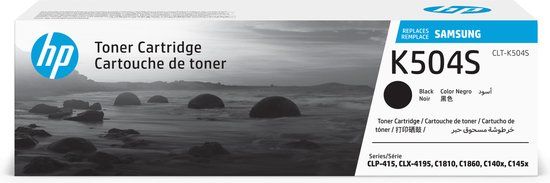 Samsung CLT-K504S Black Toner Cartridge - 2500 Pages - Compatible with Samsung CLP 415N, 415NW, CLX 4195FN, 4195FW, 4195N, Xpress C1810W, C1860FW