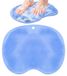 Merkloos Voetwasmat douche - Voetschrubber met zuignappen - Siliconen - 28 x 20 cm - Blauw