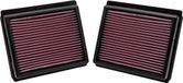K&N vervangingsfilter passend voor Infiniti M35 3.5L V6 2009-2010 (2 per box) (33-2440)
