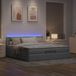 Maison Exclusive lit plateforme avec matelas & LEDs gris clair 160x200 cm tissu