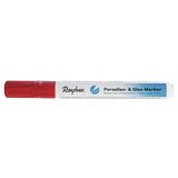 Rayher Porselein & Glass Marker Effect, 1-2 mm, kersenrood