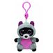Ty Carletto Ty 33007 Rocco Clip wasbeer met glitterogen Beanie Boo's, 8,5 cm, roze/grijs
