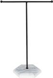 JJiaoLinin Sieradenorganizer, Sieradenstandaard, Metalen T-Bar Sieradenhouder (Wit + Zwart)
