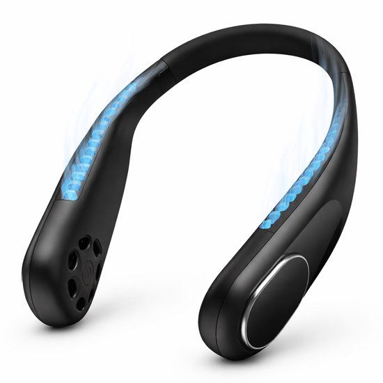 Joyage Draagbare Nek Ventilator - Zwart - USB Oplaadbaar - Bladeless