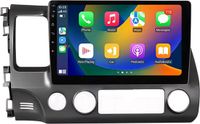 Happiq Autoradio avec Bluetooth et CarPlay pour Honda Civic (2006-2011) - Double Din - 2 Go de RAM 64 Go de stockage