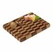 Relaxdays houten snijplank, acacia, massief, 40 x 30 cm, voor groente, vlees, kaas, hakblok met sapgeul, bruin