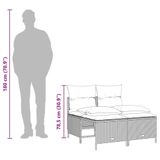 vidaXL 5-delige Loungeset met kussens, polyrattan, bruin
