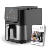 Boston Tech. Master Fryer Airfryer, 5 l, 1500 W, 5 programma's, led-display, touch-bediening, instelbare temperatuur, PFAS-vrije keramische coating, 35% meer ruimte, timer, zeer stil