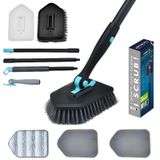 Merkloos Solidchoice - 3-in-1 Badkamer Schoonmaakborstel met Verstelbare Steel