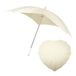 Le Monde du Parapluie Falconetti Grote paraplu van zeildoek in hartvorm, ideaal voor bruiloft en ceremonie, wit met uv-bescherming, uitstekende windbestendigheid, 16 stangen, 78 cm, Wit.