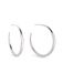 SINGULARU - Slay Oorbellen - Maxi Hoop Oorbellen in staal met glanzende en minimalistische afwerking - Siliconen sluiting in staal - Sieraden voor dames