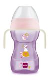 MAM Fun to Drink Cup Night Babybeker, 270 ml, waterfles voor baby's vanaf 8 maanden met lichtgevende handgrepen, drinkfles voor pasgeborenen met lekvrije schenktuit en ventiel voor vrije doorstroming