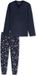 SCHIESSER Pyjama lang Heren Dierenprint Lange mouw 100% Katoen deep blue XL
