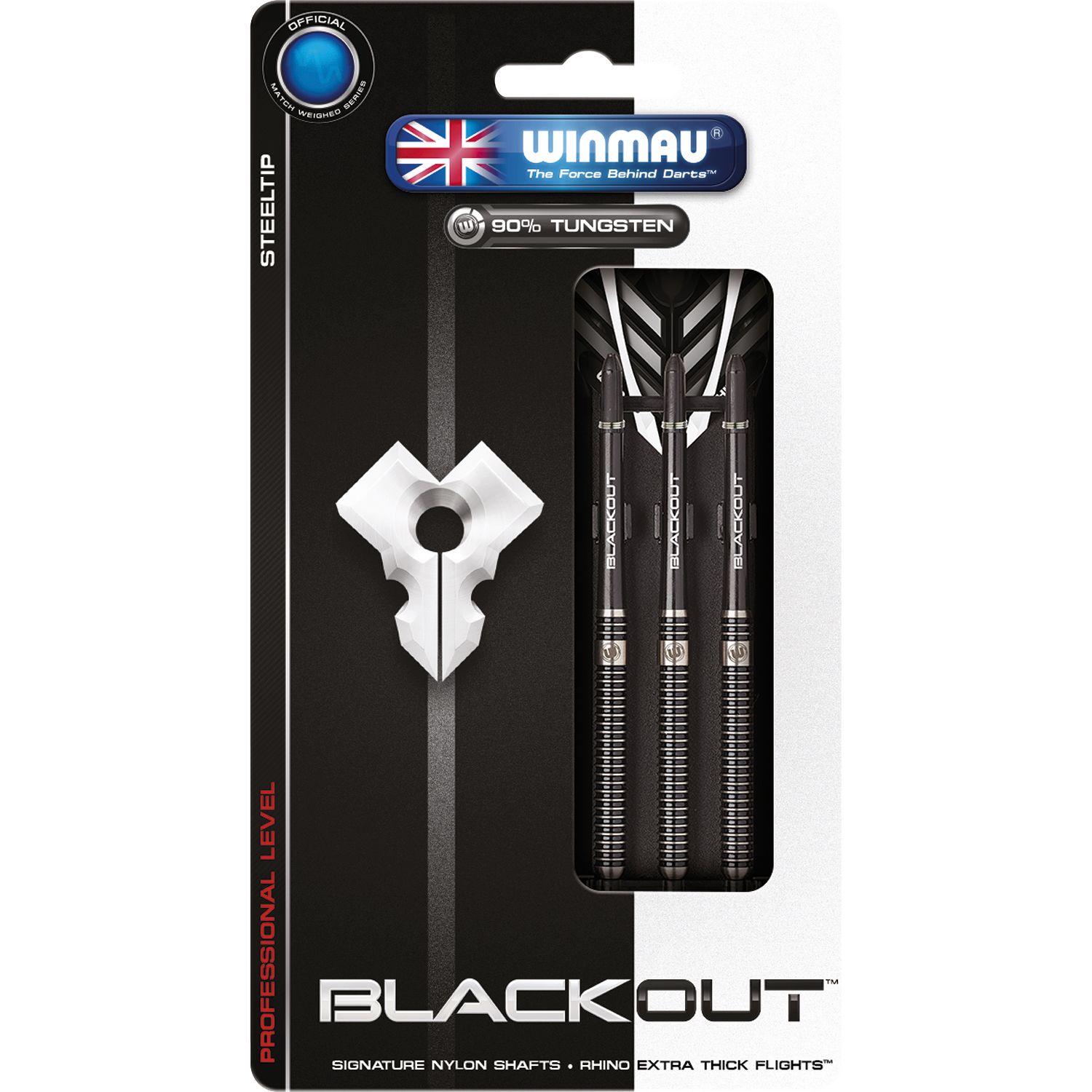 WINMAU Blackout steeltip dartpijlen 24gr